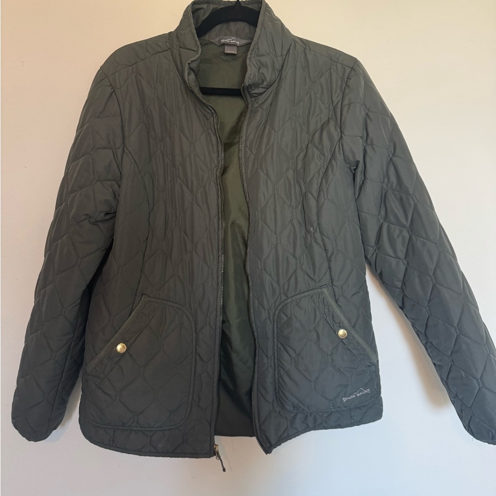 Women's Quilted Jacket in Olive Green